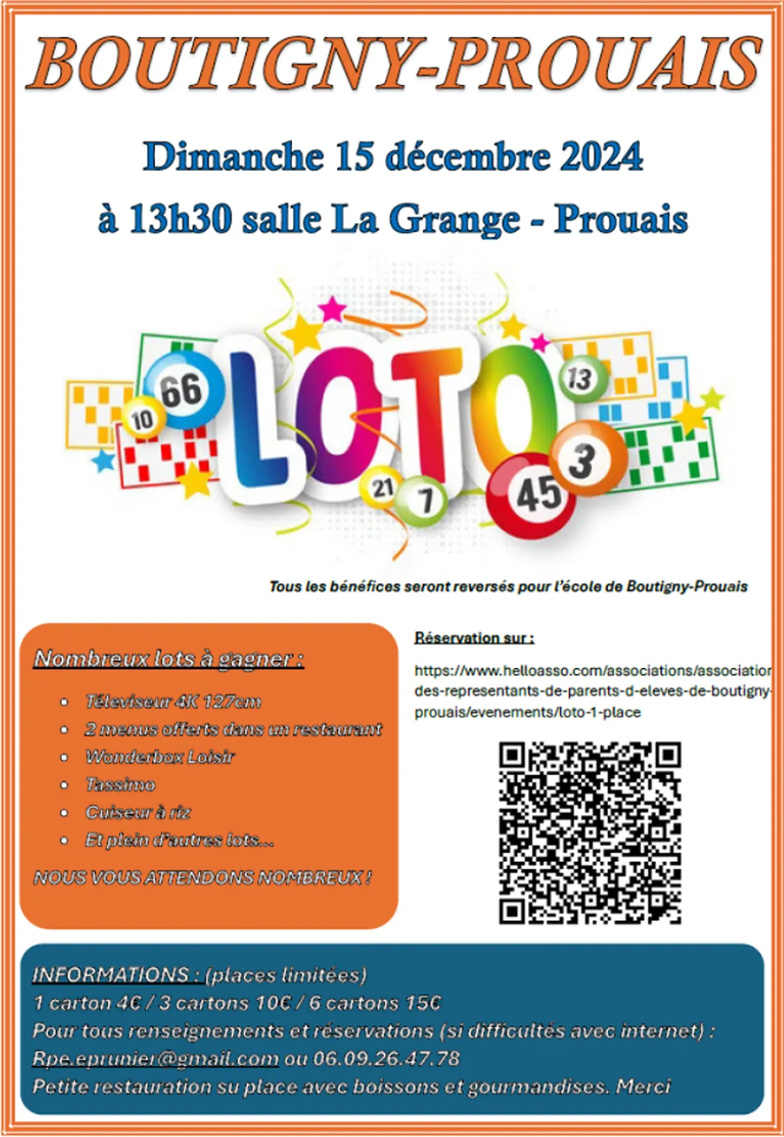 BOUTIGNY-PROUAIS - Loto de l'école
