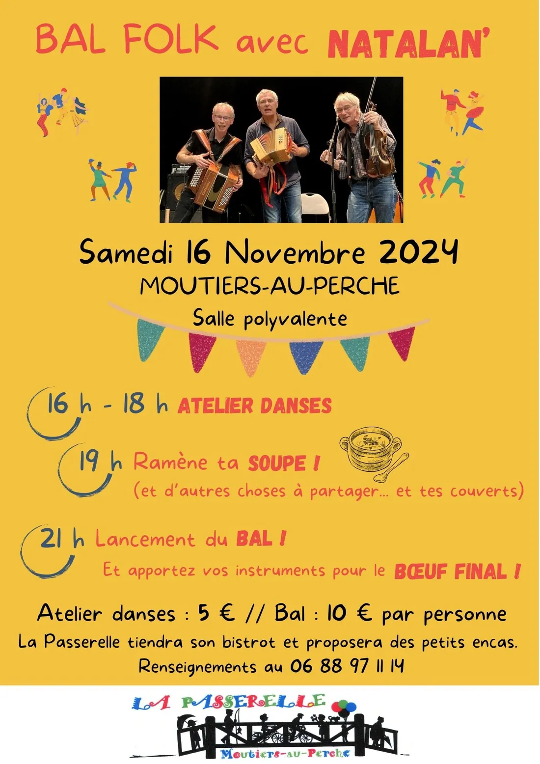 MOUTIERS-AU-PERCHE (61) - atelier et Bal folk