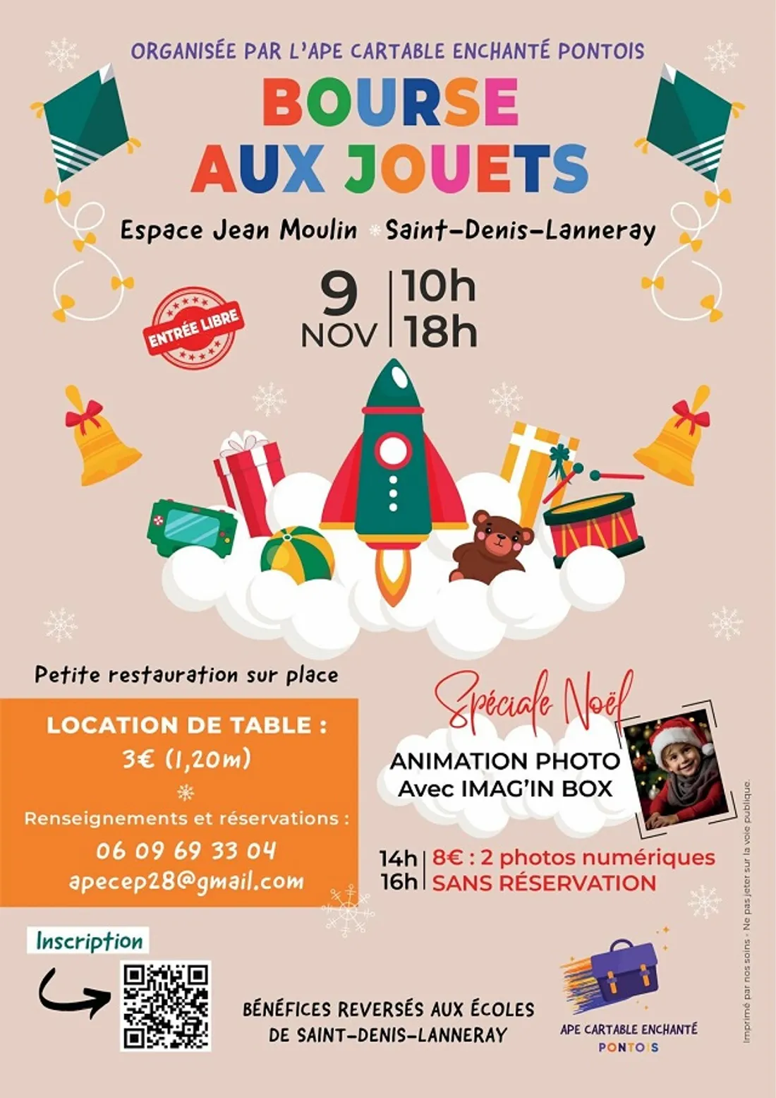 SAINT-DENIS-LES-PONTS - Bourse aux jouets de l'APE