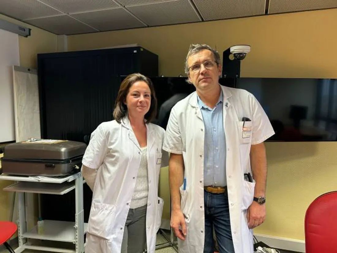 Les professionnels de santé du CH du Coudray font de la prévention sur l'AVC, 