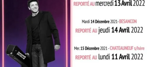 Apres le nord - Patrick Bruel reporte des dates pour causes sanitaires