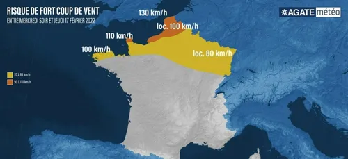 À partir de mercredi soir et jusqu’à jeudi matin, du vent jusqu'à...