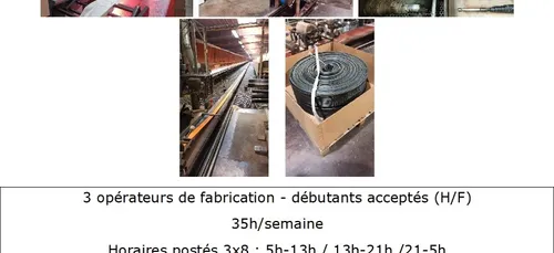Opérateurs de fabrication en industrie (H/F) à Bousbecque