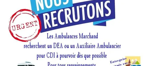 Les ambulances Marchand recrutent à Grenay