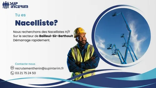 On recrute un Nacelliste H/F sur Bailleul-Sir-Berthoult