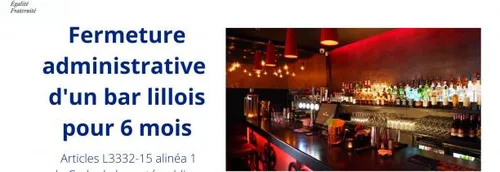 Un bar lillois fermé pour 6 mois