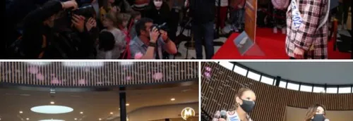 Miss France dans un centre commercial de Farébersviller hier sans...