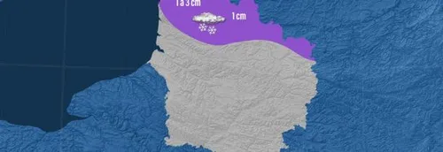 Retour de la neige ce samedi après-midi sur les Hauts-de-France...