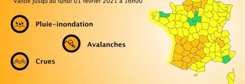 Alerte orange : 26 départements placés ce soir en vigilance orange...
