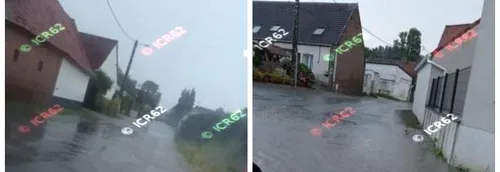 ORAGES : inondations sur Pernes, Amettes , Campagne Les Hesdin ...