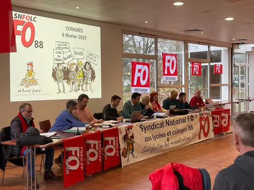 2 motions adoptées au congrès du Syndicat National Force Ouvrière...