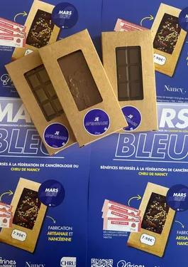 Mars Bleu : Les Vitrines de Nancy vendent 500 tablettes de chocolat...