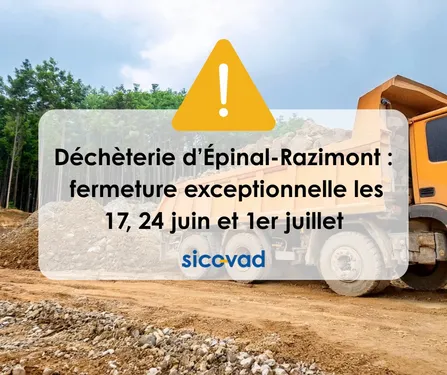 La déchèterie d'Épinal-Razimont fermée pendant 3 jours