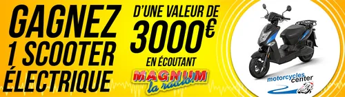 ÉCOUTEZ MAGNUM ET GAGNEZ UN SCOOTER ÉLECTRIQUE AVEC MOTORCYCLES CENTER