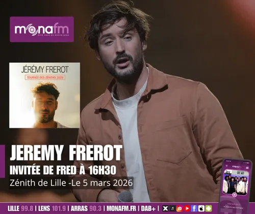 Jérémy Frérot sera le 5 mars au Zenith de Lille en 2026- On en...